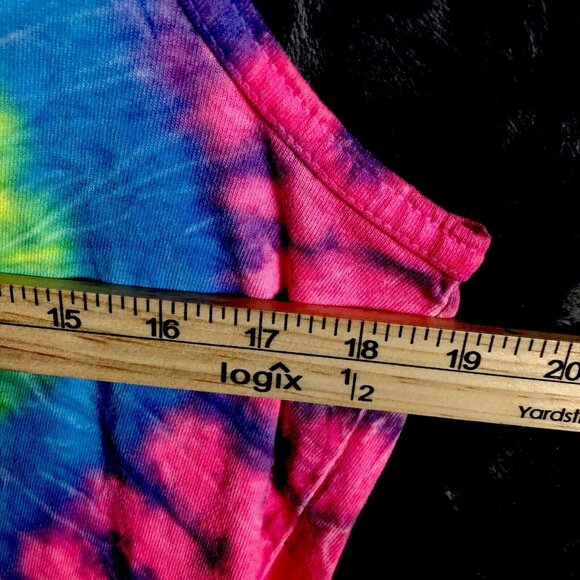 Tie-Dyed Tank Top Woman’s Be Kind Size Adult Medium Bright Summer Colors Shirt - Picture 7 of 9
